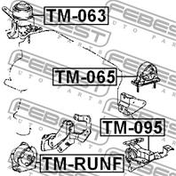 FEBEST TM-065 Опора двигателя TOYOTA RAV4 00-05 зад.
