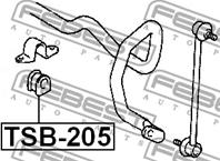 FEBEST TSB-205 Втулка стабилизатора TOYOTA RAV4 00-05 пер.подв.