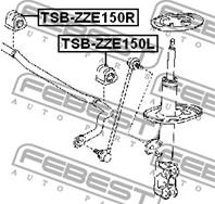 FEBEST TSB-ZZE150R Втулка стабилизатора TOYOTA AURIS 06- пер.подв.прав.