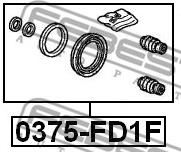 Ремкомплект суппорта пер honda civic fd 4d 2006-2012