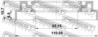 Сальник ступ передний 82.15x110.05x6.5x15.7 toyota land cruiser 200 95qds-841100716x