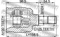 FEBEST 0411-CK ШРУС MITSUBISHI LANCER 00-09 внутр.