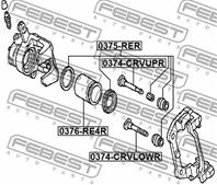 Втулка направляющая суппорта HONDA CR-V 07-12 задн.