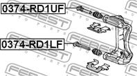 FEBEST 0374-RD1LF Втулка направляющая суппорта HONDA ACCORD/CIVIC 95- пер.