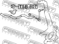 FEBEST TSB-807 Втулка стабилизатора TOYOTA 4-RUNNER/LEXUS GX470 02-09 пер. 30мм