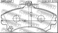 Колодки передние 0401-daf