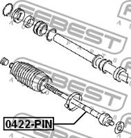 0422-pin тяга рулевая (mitsubishi pajero pinin io h61w-h77w 1999-2005)