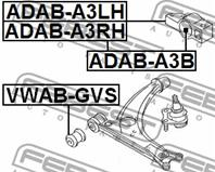 Сайлентблок рычага AUDI A3/S3/SEAT LEON06- пер.прав.с кроншт.