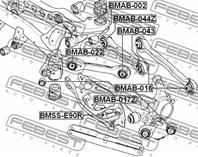 FEBEST BMAB-017Z Опора задней цапфы BMW 1(E81)/3(E90)/X1(E84) (плавающая)