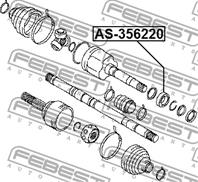 Febest [as356220] Подшипник привода NISSAN QASHQAI/X-TRAIL 07- (35X62X20)