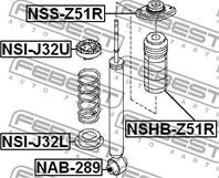 Опора зад амортизатора nis murano z51 2007-2014