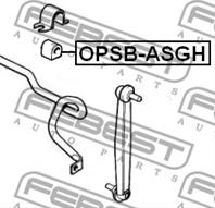 FEBEST OPSB-ASGF Втулка стабилизатора OPEL ASTRA G/ZAFIRA A 98-05 пер.