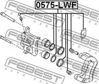 FEBEST 0575-LWF Рем. к-кт. суппорта MAZDA MPV 99-06 передн.