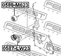 FEBEST 0587-LW23 Натяжитель ремня приводного MAZDA 6 1.8-2.3 02-07