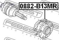 FEBEST 0882-B13MR Ступица с подшипником SUBARU LEGACY/OUTBACK 03- зад.