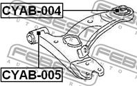 FEBEST CYAB-004 Сайлентблок рычага CHERY TIGGO 06- передн. подв. зад.