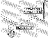 FEBEST BMSB-E90F Втулка стабилизатора BMW 3(E90) 26.5мм 04- пер.