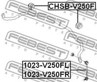 CHSBV250F_втулка стабилизатора переднего! Chevrol