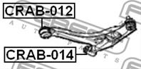 FEBEST CRAB-012 Сайлентблок рычага CHRYSLER PT CRUISER/NEON 01- пер.подв.