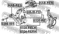 FEBEST HAB-RES Сайлентблок рычага HONDA CR-V 07- пер.подв.передн.