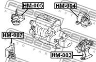 HM-003_подушка КПП! Honda Civic EU/EP/ES 01-06