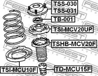FEBEST TSS-030 Опора амортизатора LEXUS RX300 98-03 пер.подв.прав.