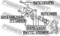 FEBEST 0476-V45R Поршень суппорта MITSUBISHI PAJERO 91-04 зад.