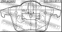 Колодки задние volvo xc90 2003- 2701-xc90r