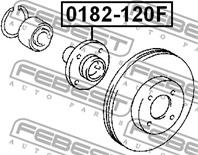 0182-120F_ступица передняя! Toyota Corolla Ce120/