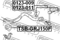 FEBEST TSB-GRJ150F Втулка стабилизатора TOYOTA LAND CRUISER PRADO 150 09- пер. 28мм