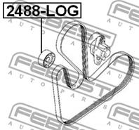 FEBEST 2488-LOG Ролик ремня приводного RENAULT LOGAN/CLIO/KANGOO/MEGANE направляющий с конд.