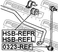 FEBEST HSB-REFR Втулка стабилизатора HONDA CR-V 07- пер.прав.