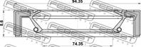 Сальник коленвала 74.35x94.35x8.6