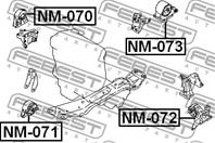 Опора двигат.прав.NISSAN PRIMERA P12 2001-2007