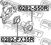 FEBEST 0282-FX35R Ступица с подшипником INFINITI FX45/35 02-08 зад.