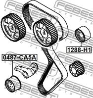 Ролик mitsubishi lancermirage cj 1995-2003  febest  0487ca5a