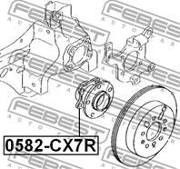 Подшипник-ступица зад.MAZDA CX-7/CX-9 07-&gt