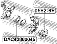 FEBEST DAC42800045 Подшипник ступ.MAZDA 626/XEDOS/KIA CARENS/SHUMA 87-02 пер.