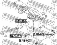 FEBEST SAB-012 Сайлентблок рычага SUBARU FORESTER/IMPREZA 00-07 зад.подв.продол.