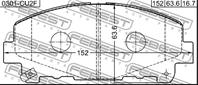 Колодки пер hon accord cu 08-12