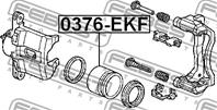 FEBEST 0376-EKF Поршень суппорта HONDA CIVIC 95- пер.