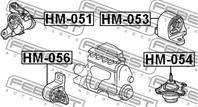 Hm-051 подушка двиг.прав. honda civic eu/ep/es 01-06