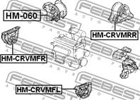 FEBEST HM-CRVMRR Опора двигателя HONDA CR-V 97-01 задр. MT