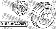 FEBEST 0182-ACA20R Ступица с подшипником TOYOTA RAV4 00-05 зад.подв.