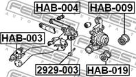 FEBEST HAB-019 Сайлентблок рычага HONDA CR-V 01-06 зад.подв.