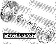 FEBEST DAC29530037 Подшипник ступ.FORD FOCUS/FIESTA/FUSION/MAZDA 2 98- зад.