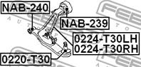 FEBEST 0220-T30 Опора шаровая NISSAN X-TRAIL T30 00-06 пер.подв.
