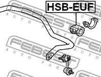 FEBEST HSB-EUF Втулка стабилизатора HONDA CIVIC 01-06 пер. 25.4мм