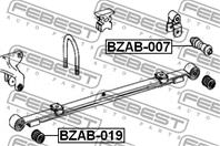 Втулка задн рессоры mercedes sprinter (906) 2005-2013 bzab-007