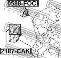 FEBEST 2187-CAK Ролик ремня приводного FORD MONDEO/FOCUS 1.6-2.0 -04/MAZDA TRIBUTE